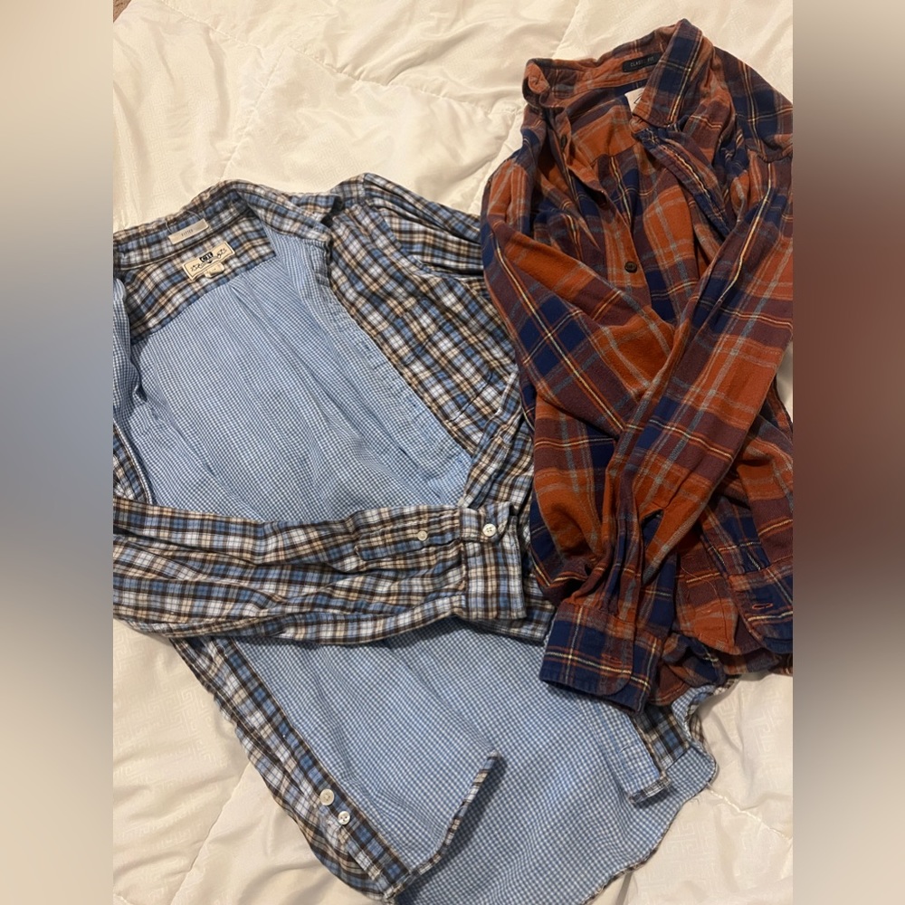 Two button ups Mens size medium